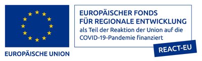 Gefördert durch REACT-EU, Europäischer Fonds für Regionale Entwicklung als Teil der Reaktion der Union auf die COVID-19-Pandemie finanziert.